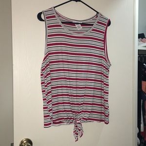 Striped Tied Tank